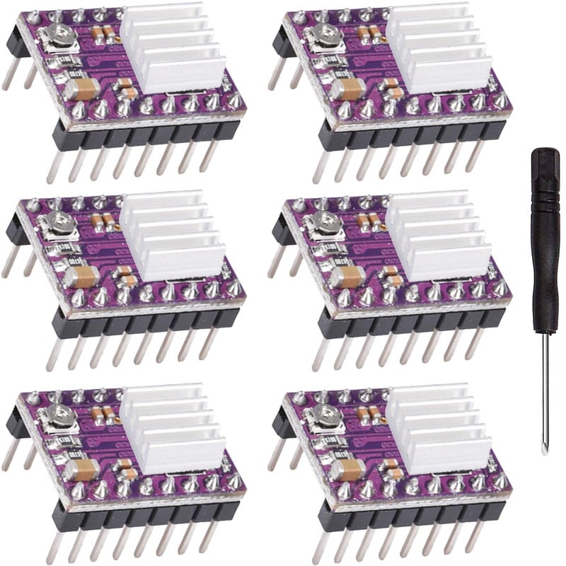 DKARDU 6 pcs DRV8825 Stepper Motor Driver Module Adjustable Driver 3D Printer Accessories with Heat Sink Screwdriver for 3D Printer RepRap 4 ramps 1.4 StepStick - Image 1